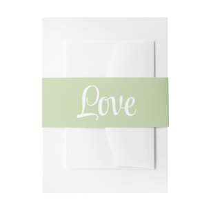 Liebe Sommer Minimalist Grün Hochzeit Einladungsbanderole