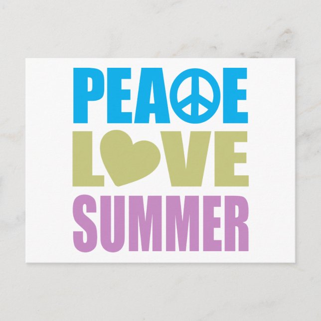 Liebe Sommer Postkarte (Vorderseite)