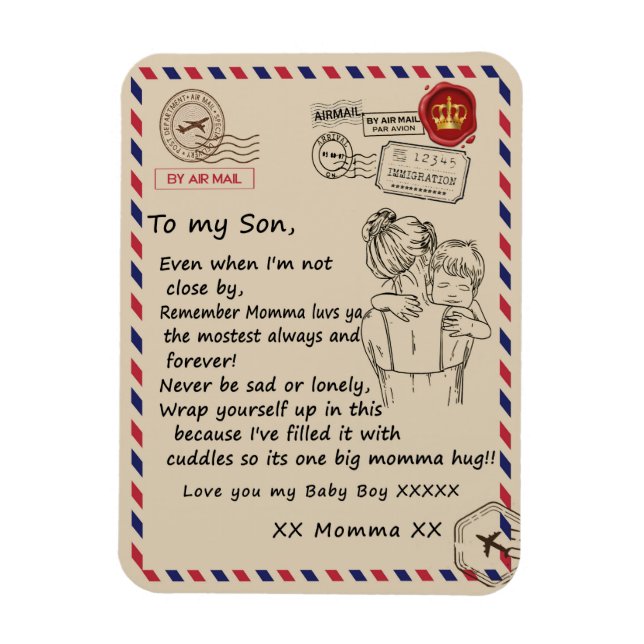 Liebe Son | Brief an meine Tochter Liebe You Baby  Magnet (Vertikal)