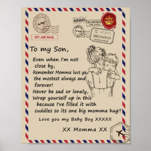 Liebe Son   Brief an meine Tochter Liebe You Baby  Poster