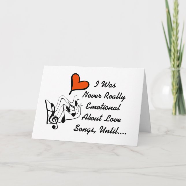 Liebe Songs Valentine's Day Card Karte (Vorderseite)