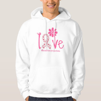 LIEBE Sonnenblume Rosa Ribbon Brustkrebs Awa Hoodie