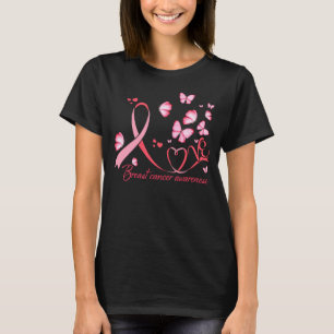LIEBE Sonnenblume Rosa Ribbon Brustkrebs Bewusstse T-Shirt