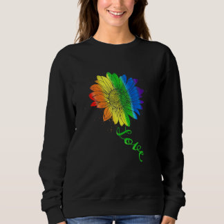 Liebe Sonnenblumen Blütenblume Lgbtq Regenbogenfla Sweatshirt