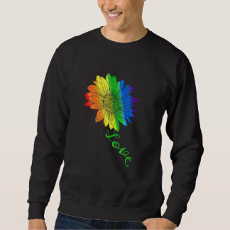Liebe Sonnenblumen Blütenblume Lgbtq Regenbogenfla Sweatshirt