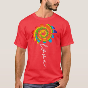 Liebe Sonnenblumen LGBTQ-Regenbogenflagge Gay Prid T-Shirt