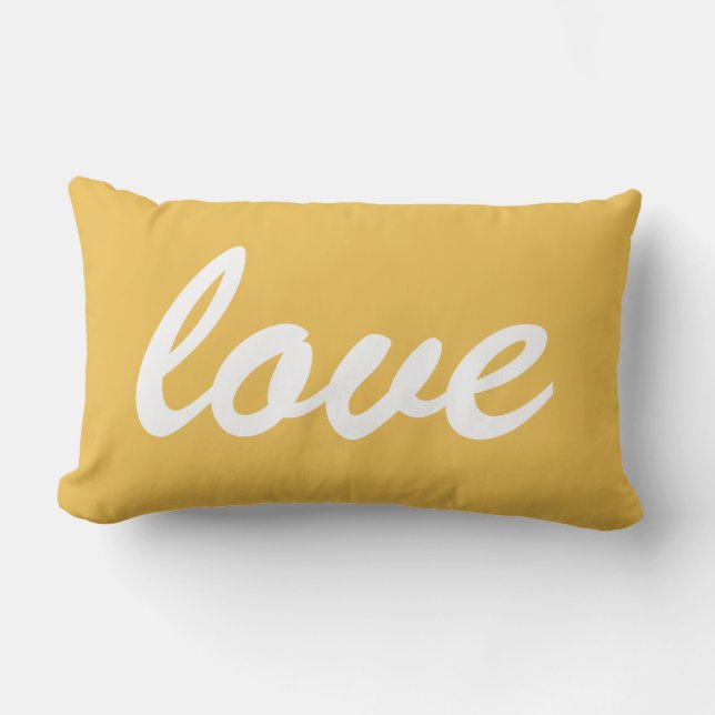 Liebe-Sonnenschein-Gelb-neues Zuhause-Geschenk Lendenkissen (Vorderseite)