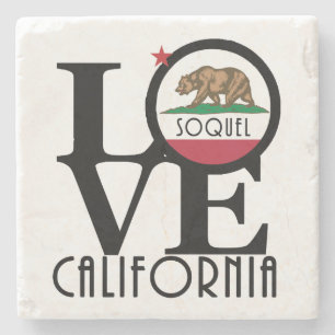 LIEBE Soquel California Steinuntersetzer