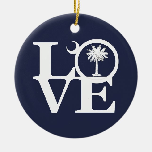 LIEBE South Carolina Keramik Ornament (Vorne)