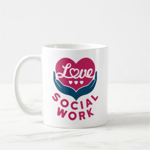 Liebe Sozialarbeit Bewertung der Sozialarbeiter Kaffeetasse