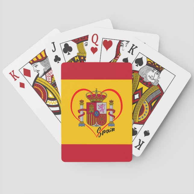 Liebe Spanien Spiele, patriotische Spanische Flagg Spielkarten (Rückseite)
