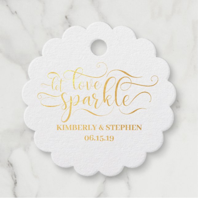 Liebe-Sparkle-Absenden gelassen Geschenkanhänger (Vorderseite)