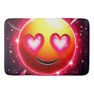 Liebe Sparkle Emoji Hearts Badematte
