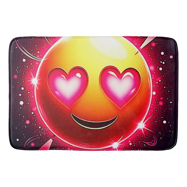 Liebe Sparkle Emoji Hearts Badematte (Vorderseite)