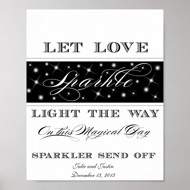 Liebe-Sparkle gelassen - Absenden des Signaltons Poster (Vorne)