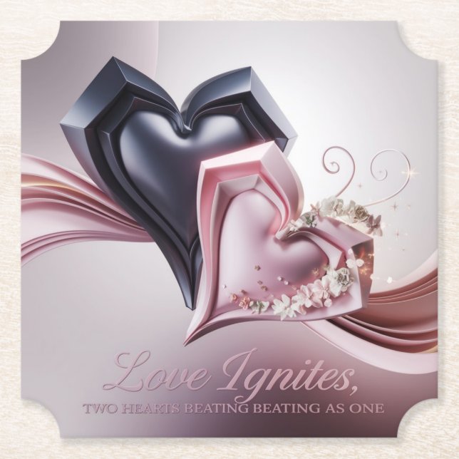 Liebe Sparks Couple Untersetzer (Vorderseite)