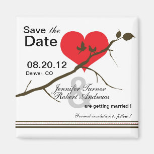 Liebe - Speichern Sie die Datumsmagnete Magnet