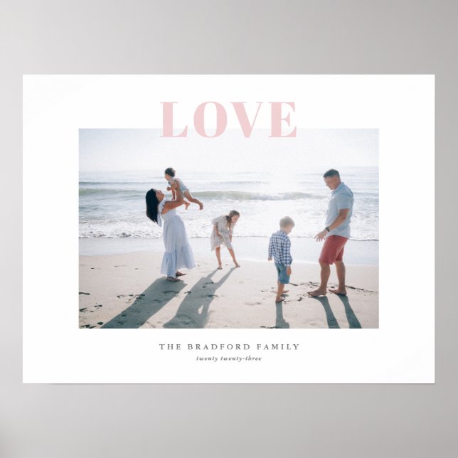 Liebe-Speicherserie-Foto für bleich rosa Big-Memor Poster (Vorne)