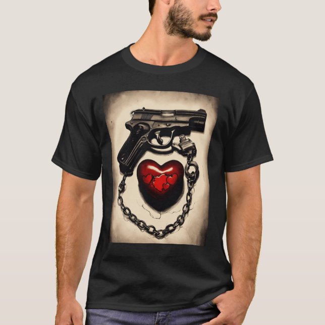 Liebe, Sperren und Laden T-Shirt (Vorderseite)