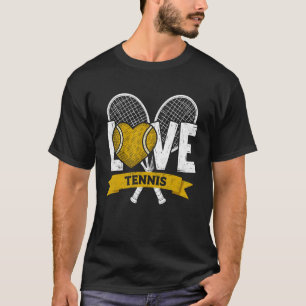 Liebe Spiel Tennis Tee Tennis Spieler Trainer Fan 