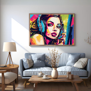 Liebe Spielen Pop Art Poster