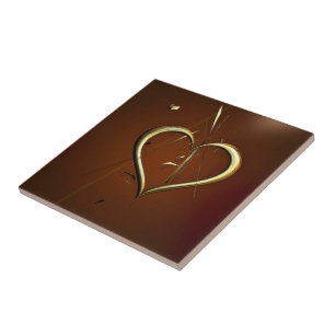 Liebe-Splitter aus Gold-Keramik Fliese