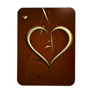 Liebe-Splitter aus goldenem, flexibler Magnet