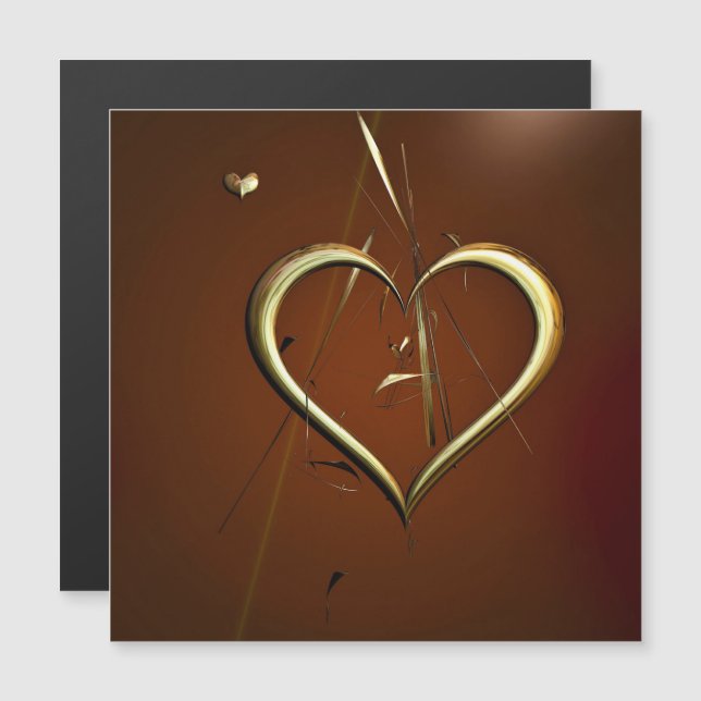 Liebe-Splitter der Gold-Magnetkarte Magnetkarte (Vorne/Hinten)