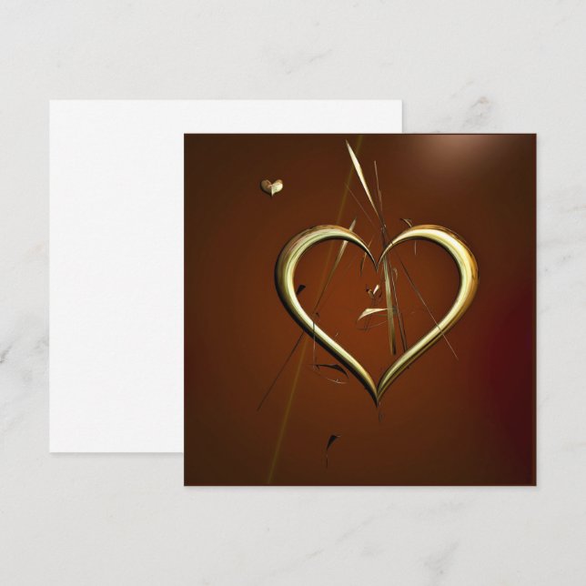 Liebe-Splitter der Goldeinladung Einladung (Vorne/Hinten)