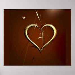 Liebe-Splitter-Gold-Poster Poster