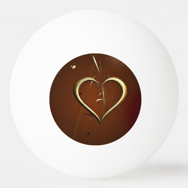 Liebe-Splitter von Gold Ping Pong Balls Tischtennisball (Vorderseite)
