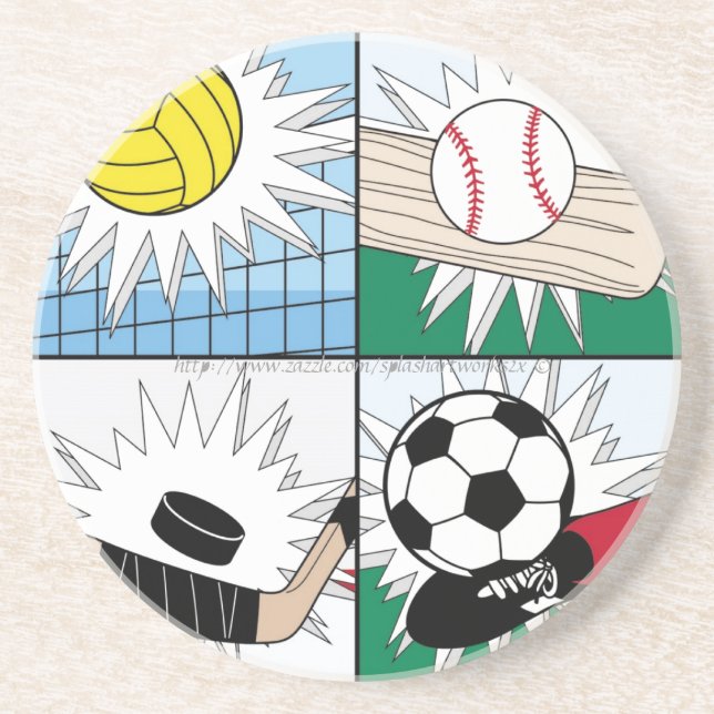 "Liebe Sports" Sandstein Untersetzer (Vorne)