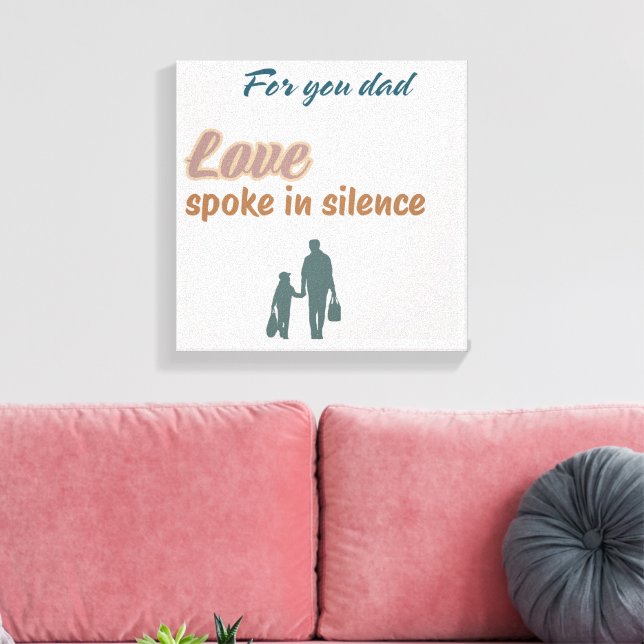 🖼️ Liebe sprach in Stille - Herzliche Mauer Leinwanddruck (Insitu (Wohnzimmer))