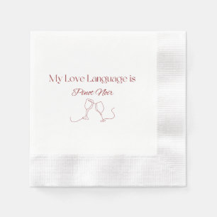 Liebe Sprache: Pinot Noir Party Napkins Serviette