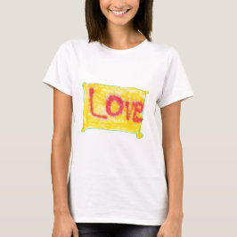 Liebe-Spray auf Gelb T-Shirt