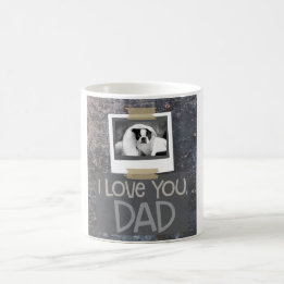 Liebe sprenkelten Sie, Vater graue HundeFoto-Tasse Kaffeetasse
