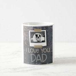 Liebe sprenkelten Sie, Vater graue HundeFoto-Tasse Kaffeetasse