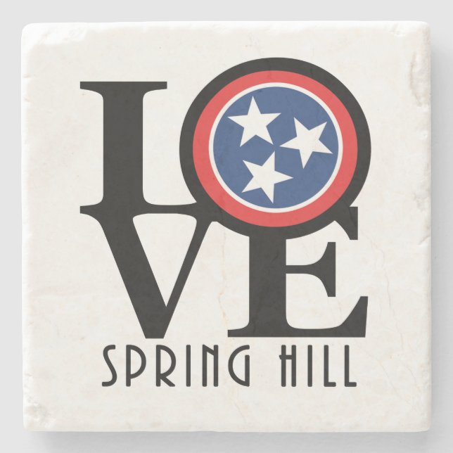 LIEBE Spring Hill Tennessee Steinuntersetzer (Vorderseite)