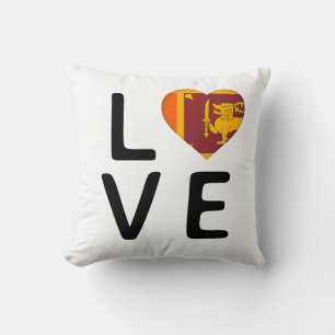 Liebe - Sri Lanka-Flagge Kissen