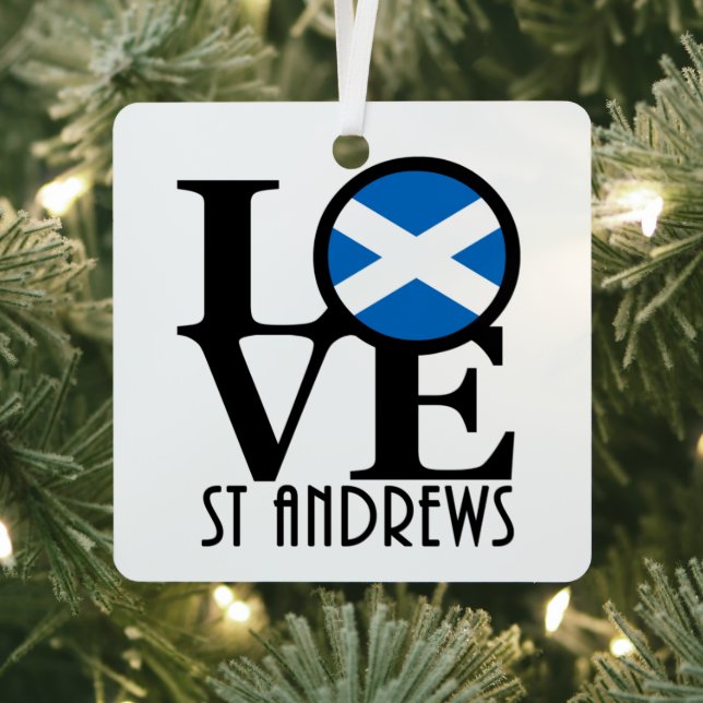 LIEBE St Andrews Scotland Ornament Aus Metall (InSitu)