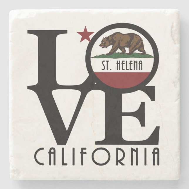 LIEBE St. Helena California Steinuntersetzer (Vorderseite)
