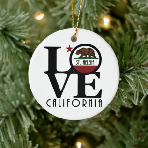LIEBE St Helena Kalifornien Keramik Ornament