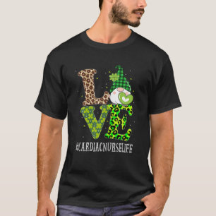 Liebe St Patricks Day Gnome Leopard W T-Shirt