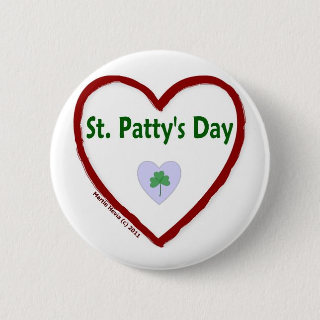 Liebe St. Patty Button (Vorderseite)