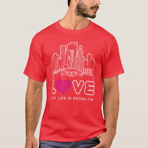 Liebe Stadtleben in Brooklyn Mädchen T-Shirt
