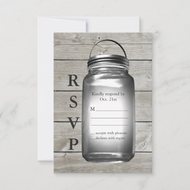 Liebe Stall Weddings UAWG RSVP Karte (Vorderseite)