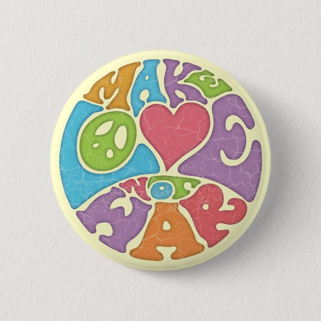 Liebe statt Krieg Button (Vorderseite)