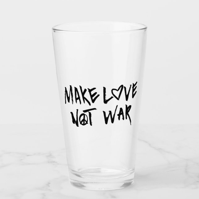 Liebe statt Krieg Glas (Vorderseite)