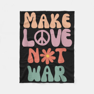 Liebe statt Krieg Hippie 70er Frieden Daisy Funny Fleecedecke