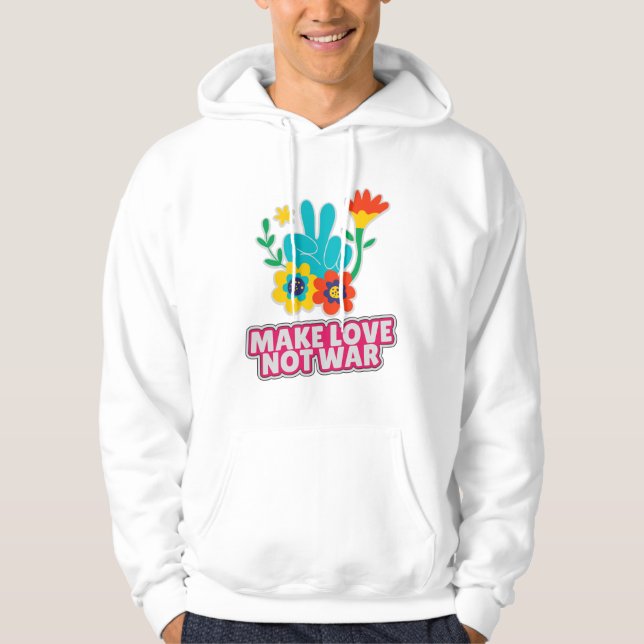 Liebe statt Krieg Hoodie (Vorderseite)